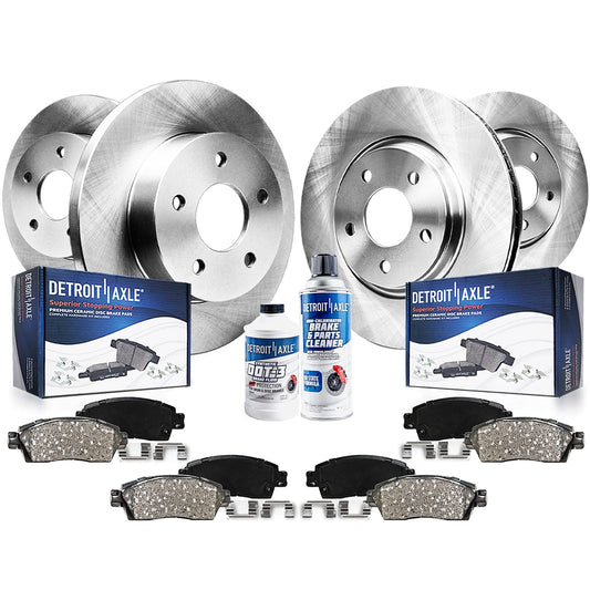 Detroit Axle - Brake Kit for 2005-2006 Toyota Camry [XLE SE Models], Disc Brakes Rotors Ceramic Brake Pads Replacement: 11.65 in