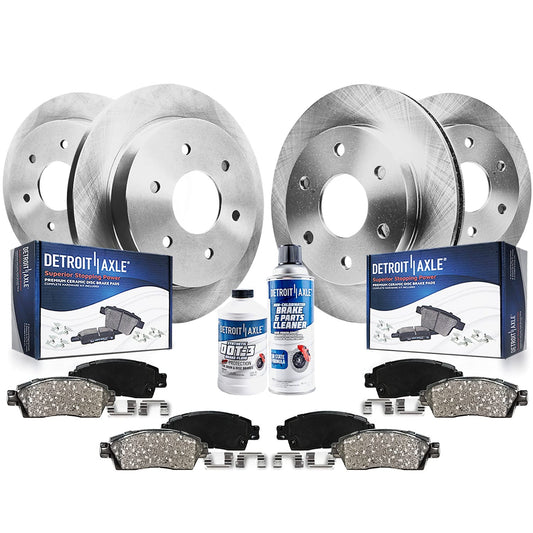 Detroit Axle - Brake Kit for 2008-2010 Infiniti QX56 Nissan Titan 2007-2011 Armada, Rear Disc Brake Rotors Ceramic Brakes Pads 2